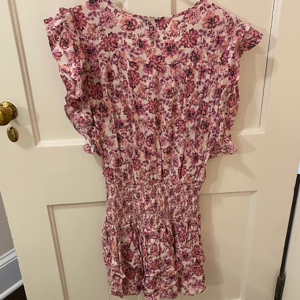 Adorable unworn Aqua dress pink floral
